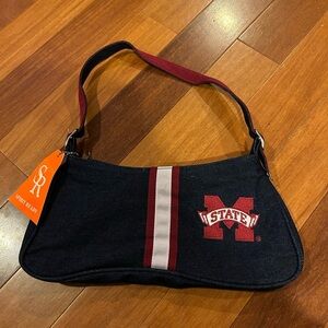 Mississippi State MSU Spirit Ready denim blue jean handbag purse